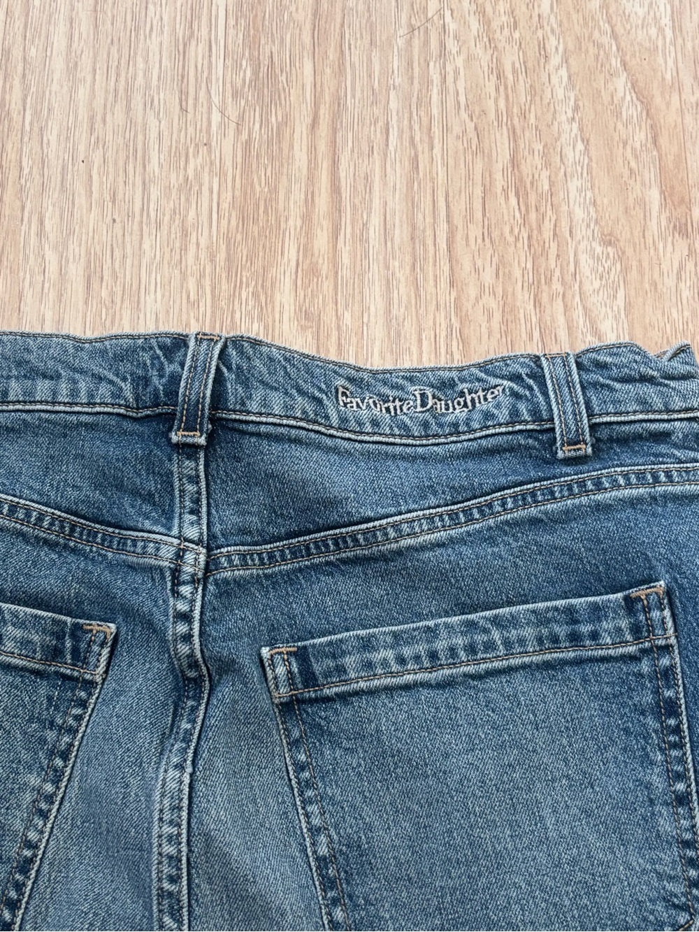 Favorite Daughter Blue Jordie Super High Rise Cut Off Denim Short Women's 30 - Picture 3 of 6